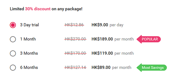 UniformDating HK Price